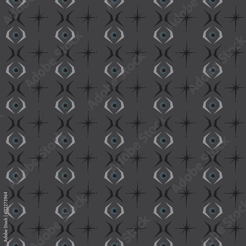 Seamless abstract vector pattern in monochrome background