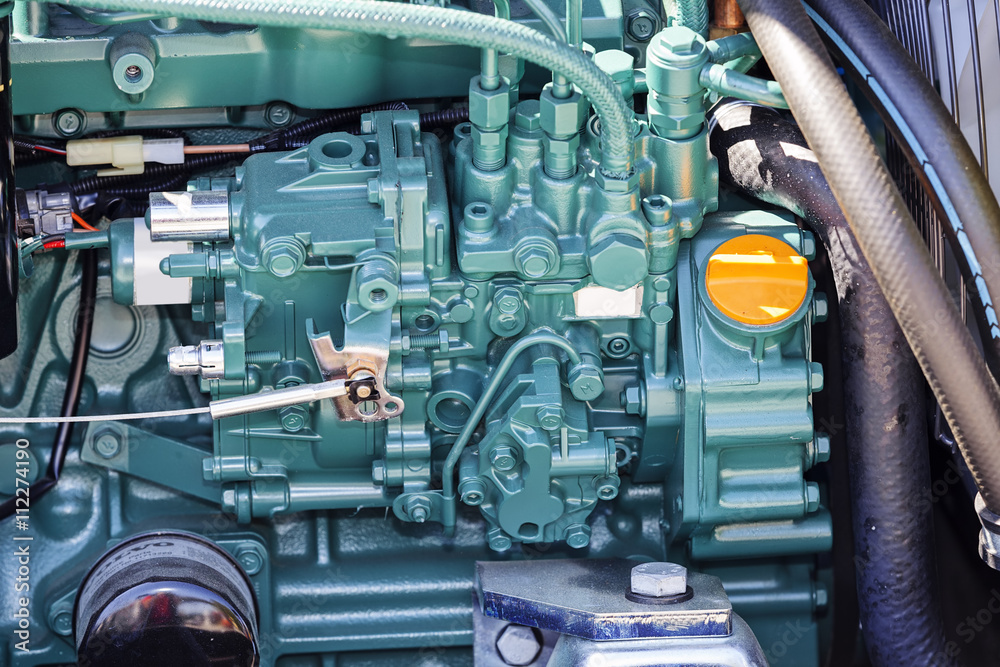 Fototapeta premium Excavator digging motor