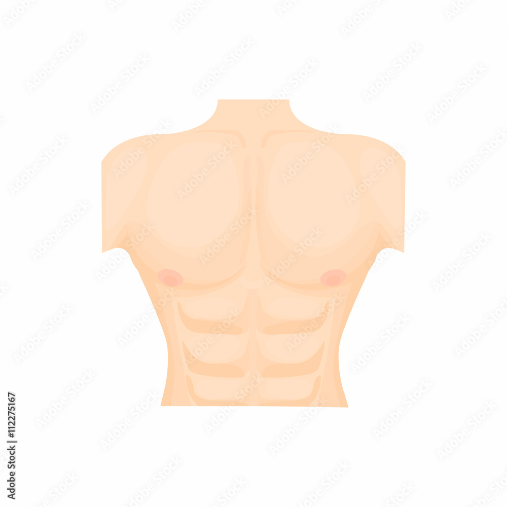 Vecteur Stock Human chest icon in cartoon style Adobe Stock