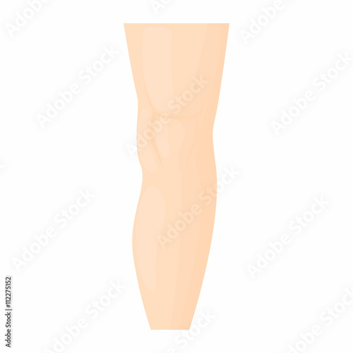 Human leg icon in cartoon style
