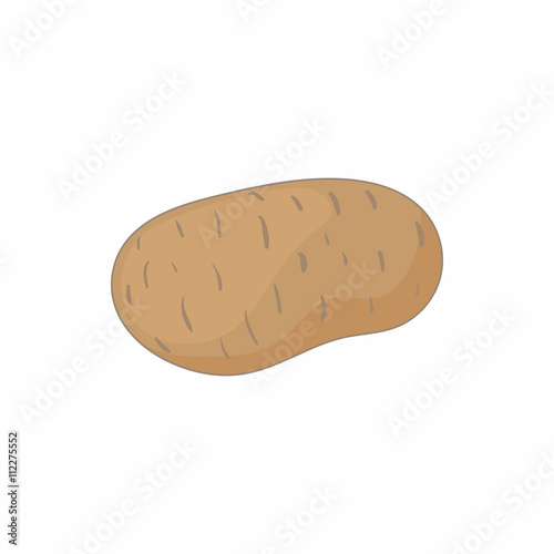 Fresh potato icon, cartoon style