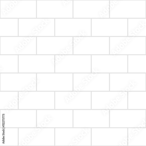 White Brick Wall Seamless Vector illustration Background