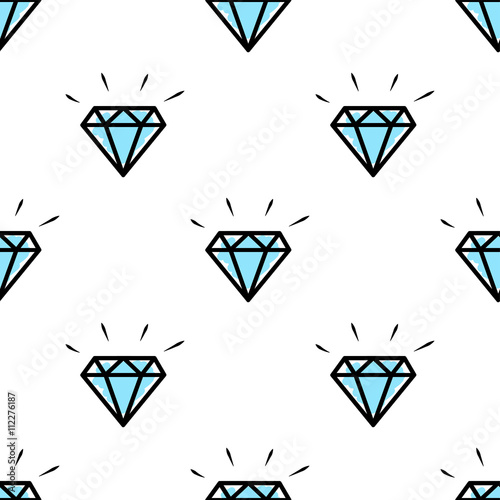 Diamond in doodle style