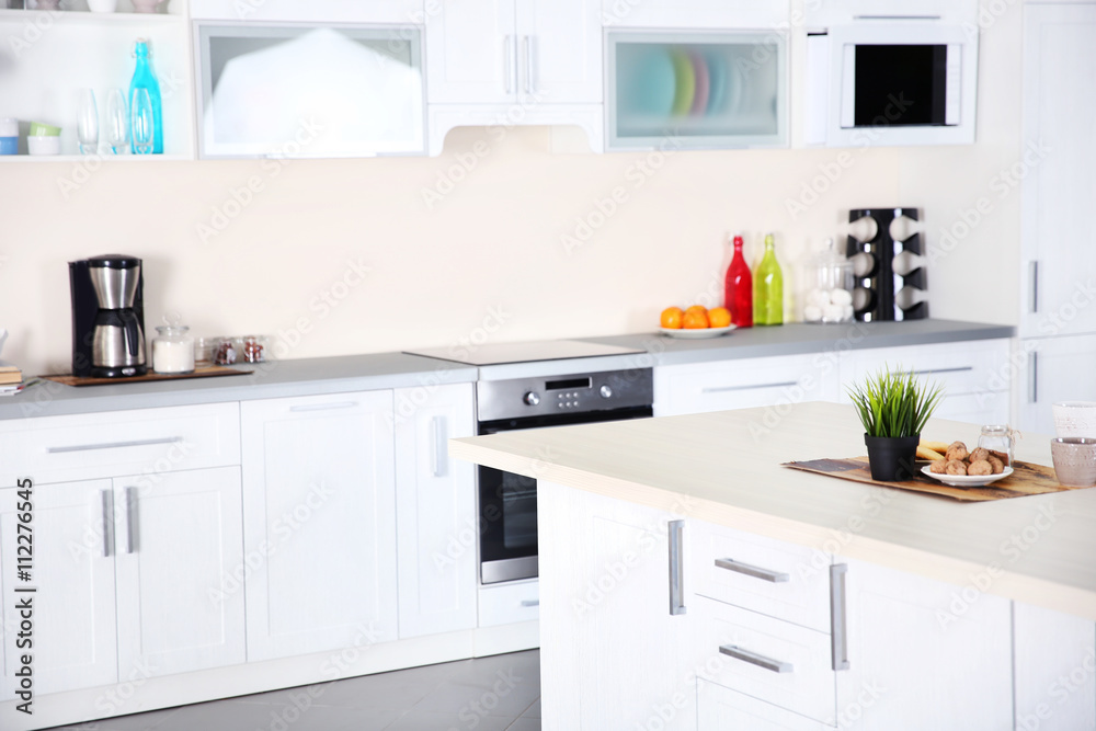 Fototapeta premium New modern kitchen interior