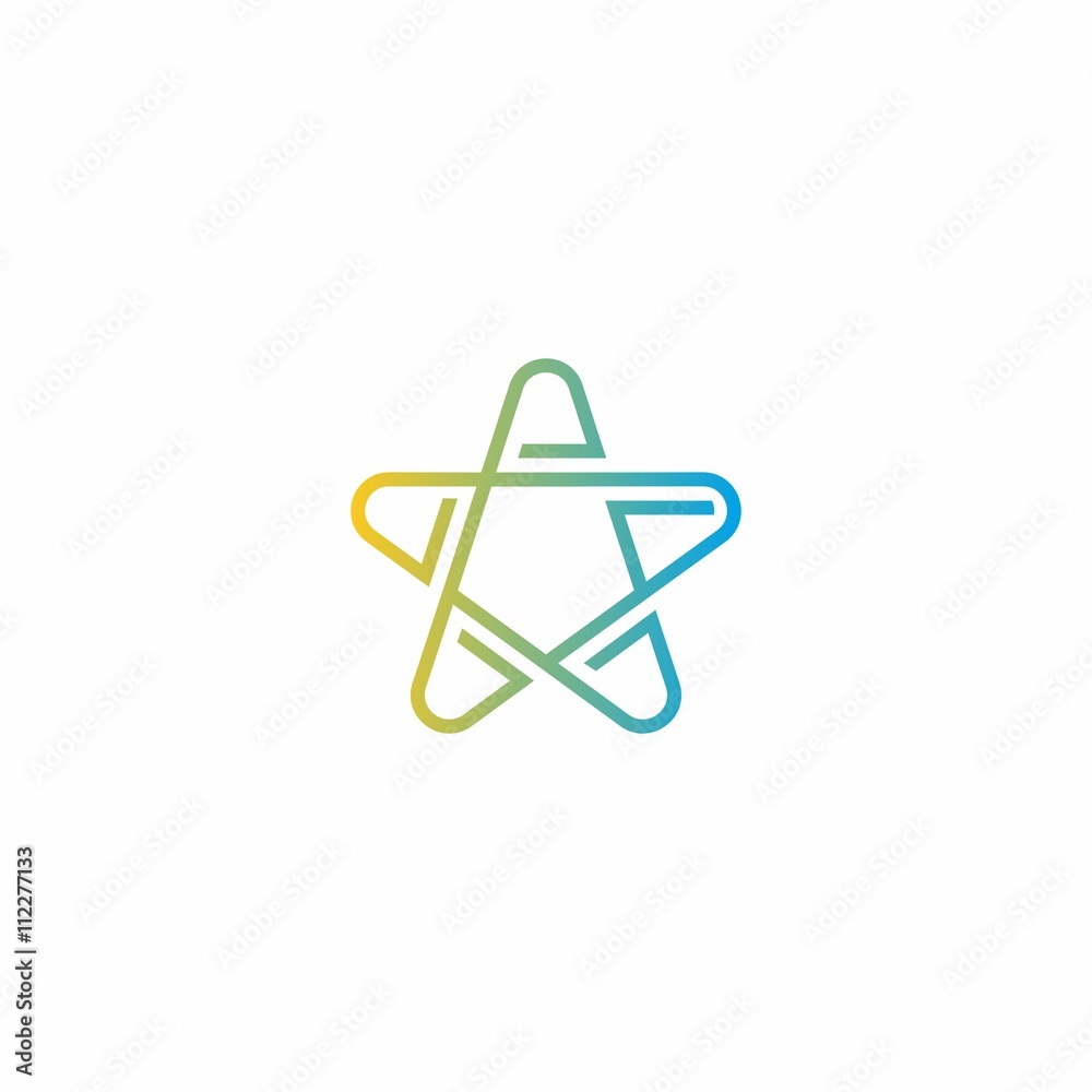 Obraz premium Star logo icon vector