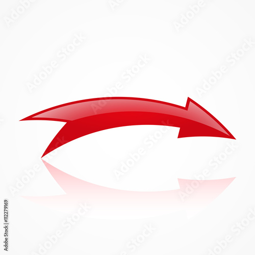 Curved arrow illustration
