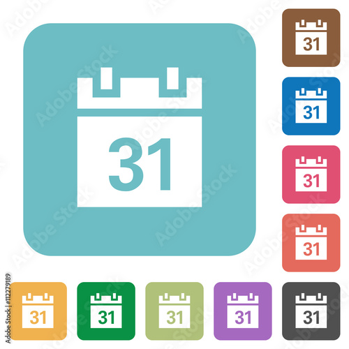 Flat calendar icons