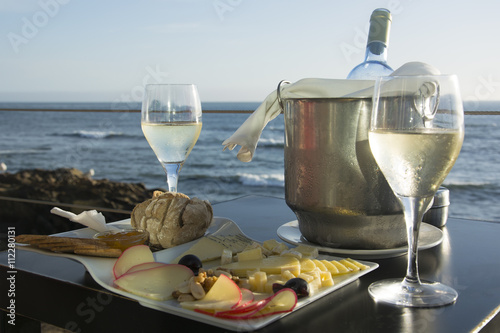 Wine and Cheese by the Atlantic Ocean