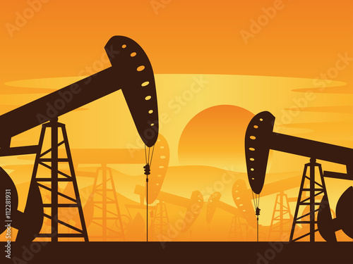 Oil Pump at Sunset