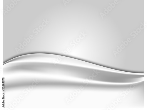 Silk fabric on blank silver background 