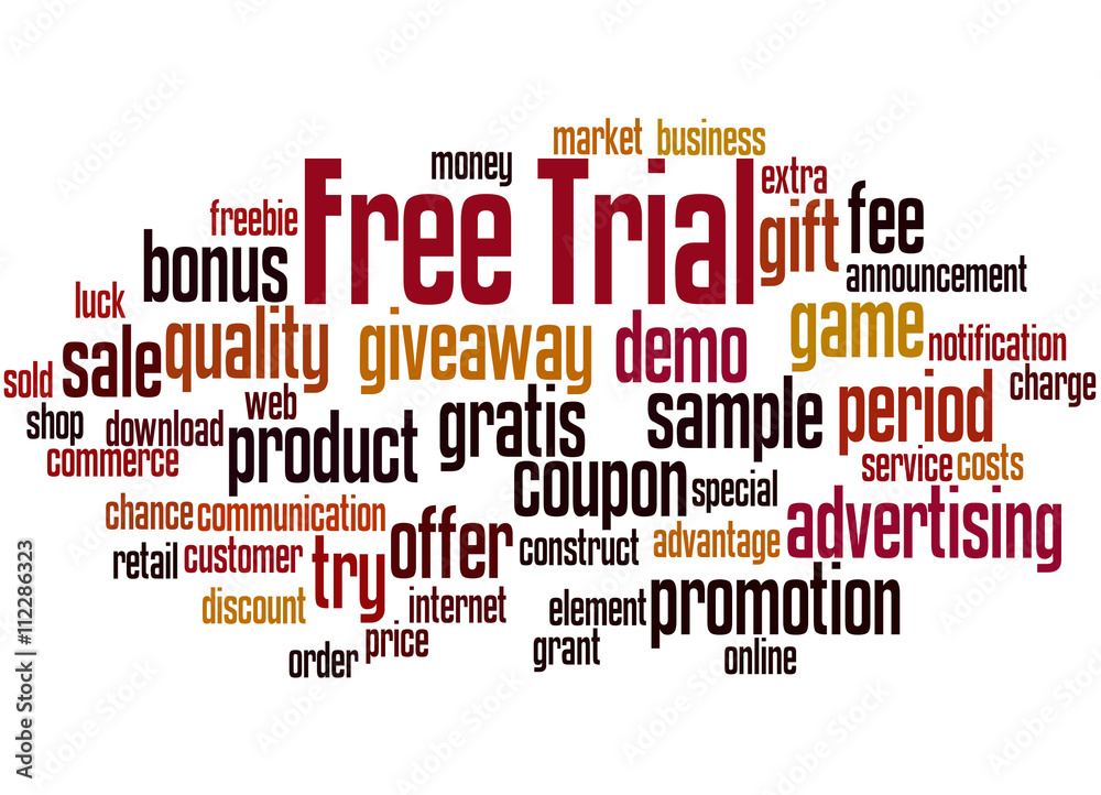 Free Trial, word cloud concept 8