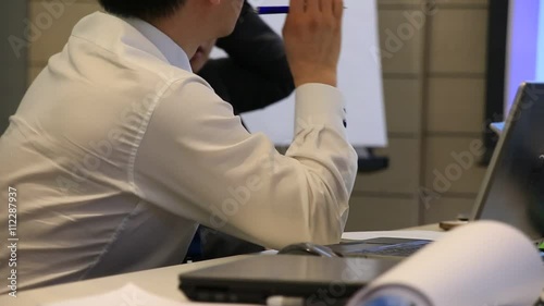 Businessman and businesswomen brainstorming at the conference room