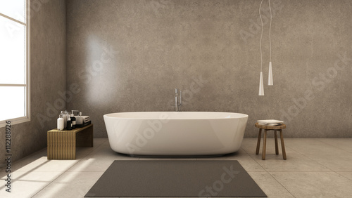 Jacuzzi bath design modern   Loft - 3D render