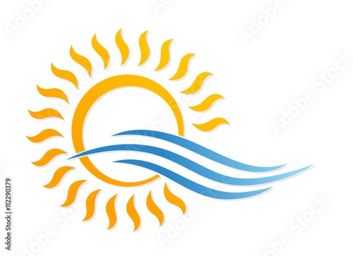 Logo sun and sea. 