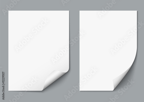 Two empty paper sheets