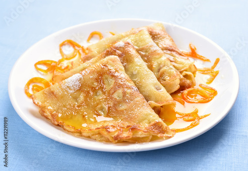 Crepes with orange syrup