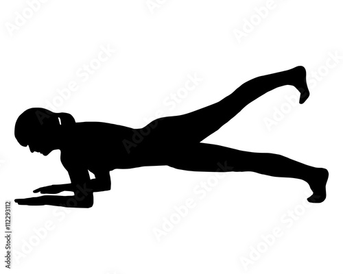 Silhouette einer Frau beim Training