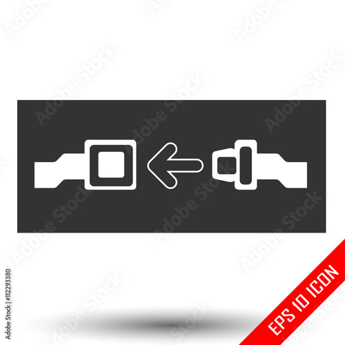 seat belts icon. Seat belts flat logo.