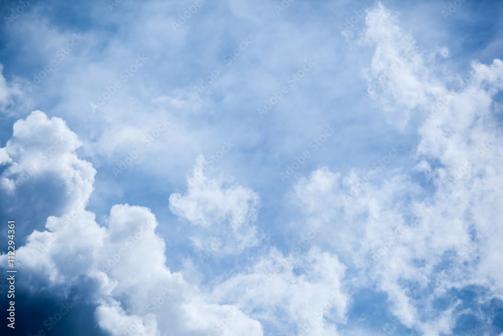 cloud on blue sky in the rainy day