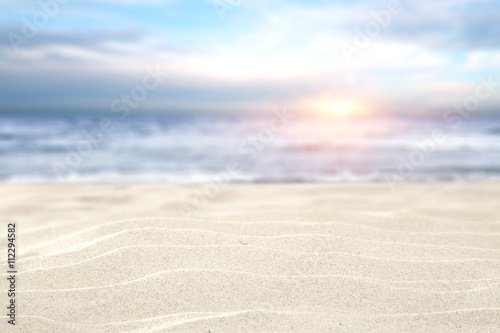 Fototapeta Naklejka Na Ścianę i Meble -  beach and sand and sky of blue color 