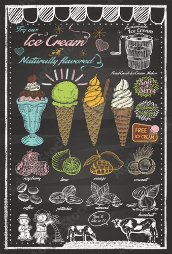 Vintage Hand Drawn Ice Cream