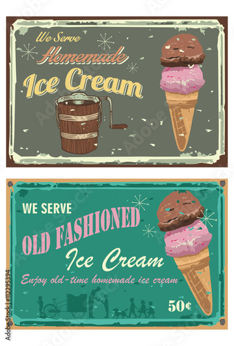 Vintage Ice Cream Sign