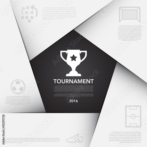 Soccer ( football ) tournament infographic background