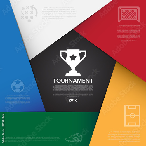 Soccer ( football ) tournament infographic background