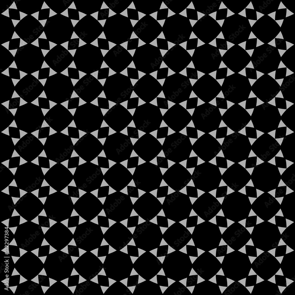 Abstract black and white geometric seamless pattern