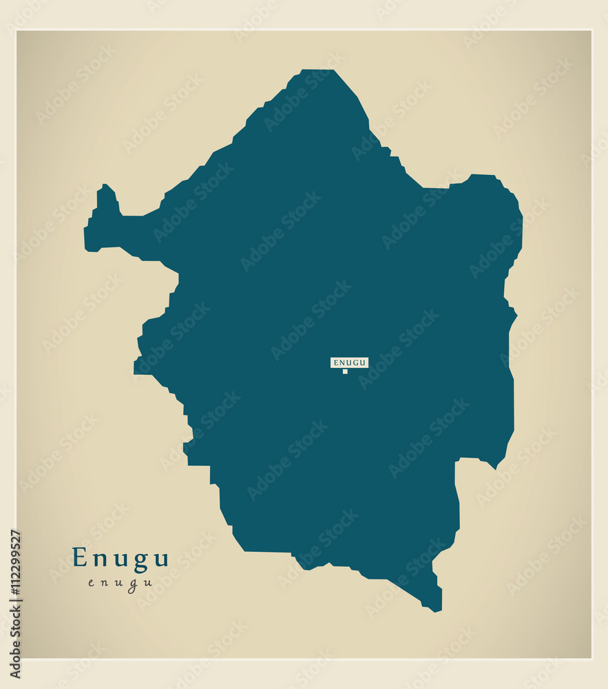 Modern Map - Enugu NG