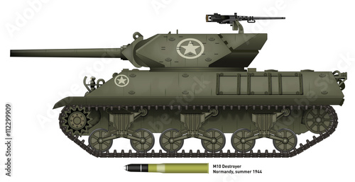 Char US M10 destroyer-WW2-05