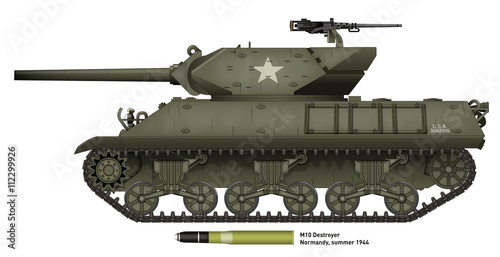 Char US M10 destroyer-WW2-06
