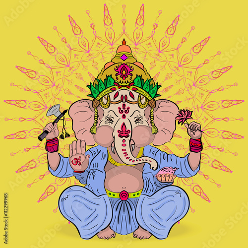 Great Ganesha. Ornate. God of wisdom and prosperity