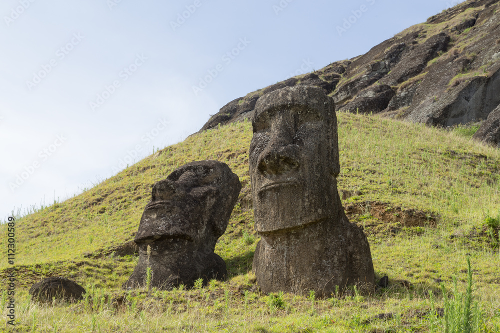 Rano Raraku stone quarry on Easter Island
