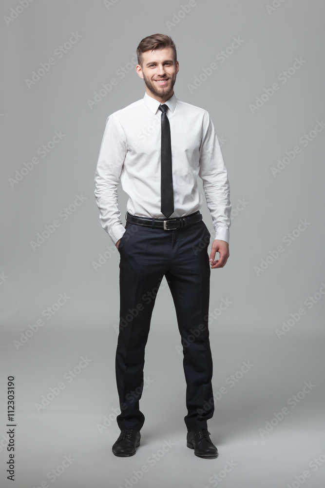 Portrait of handsome young businessman on white background. Portrait of handsome young businessman on white background.