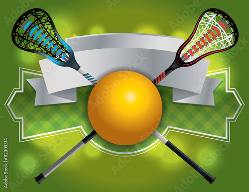 Lacrosse Emblem and Banner Illustration