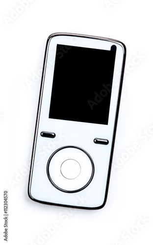Obraz na płótnie Small mp3 player isolated on white