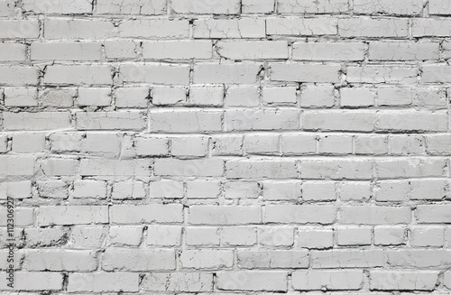Stock Photo - White brick wall texture or background