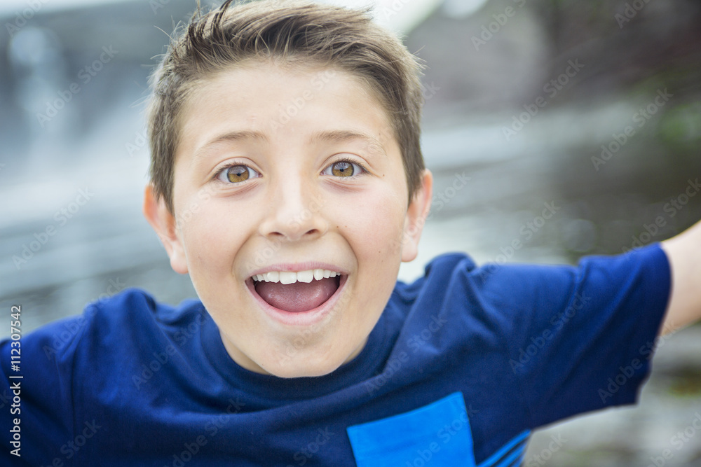 close up of a cute 8 year old boy Stock Photo Adobe Stock