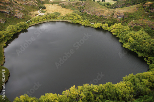View from Diamond Lake viewing platform, New Zealand