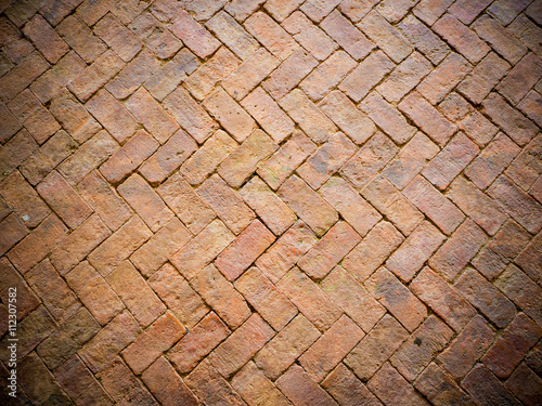 Brown brick wall with vignett photo