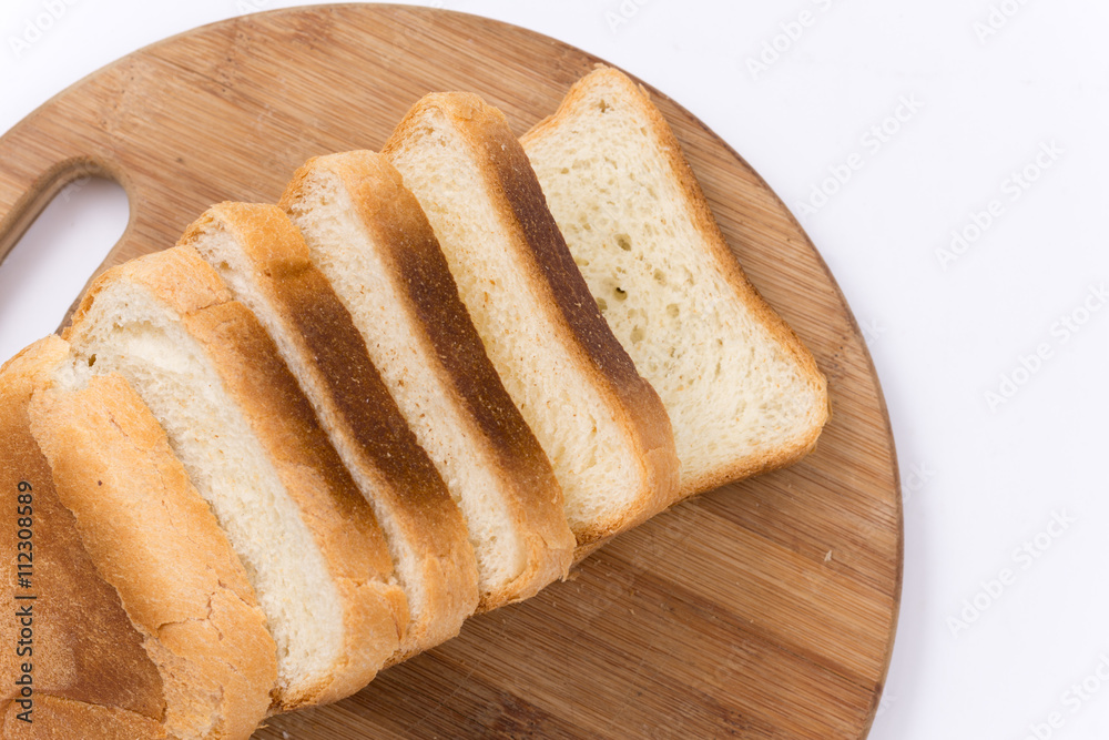 Fresh toast bread isolated on the white background Fresh toast bread isolated on the white background