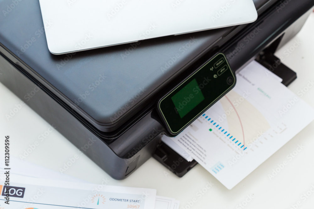 Printer, copier, scanner. Office table Printer, copier, scanner. Office table