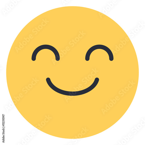 Relieved Face - Flat Emoticon design | Emojilicious