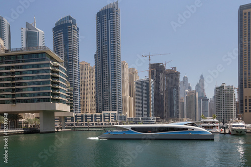ferry in gulf of district Marina in Dubai