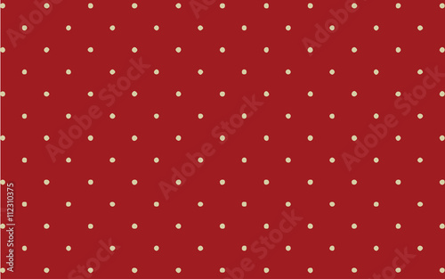 white polka dot on red back...