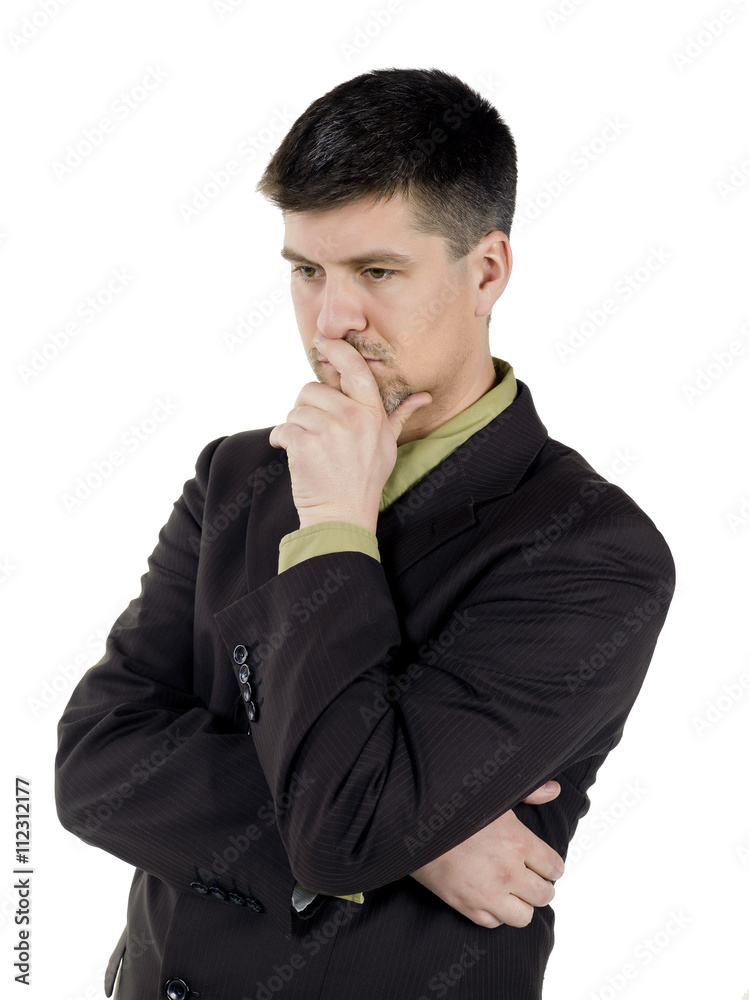 thinking caucasian businessman thinking caucasian businessman