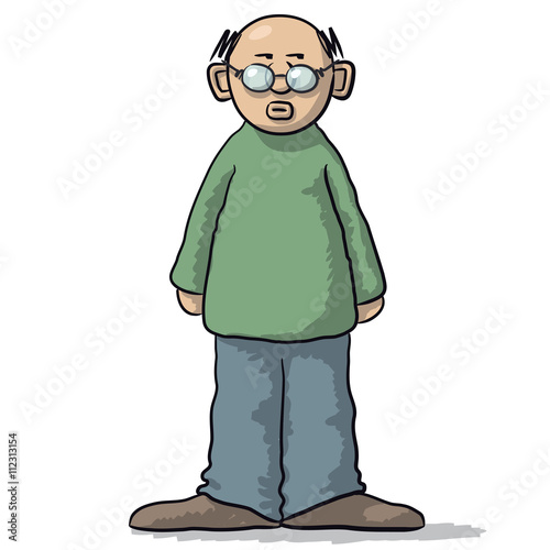 character with a suspicious look