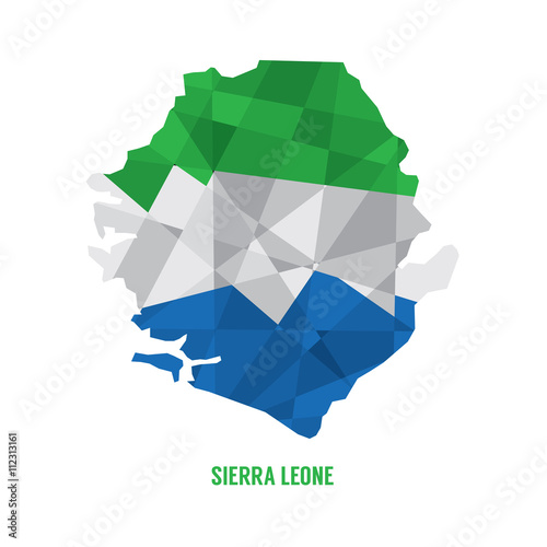 Map of Sierra Leone Vector Illustration.