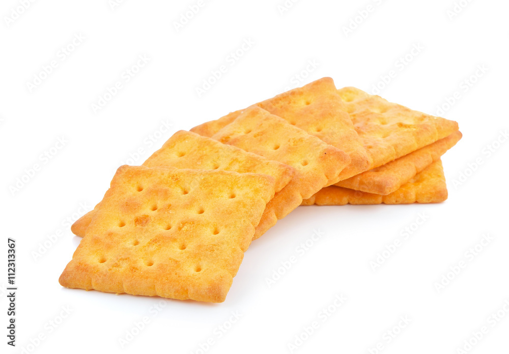 Cracker on white background Cracker on white background